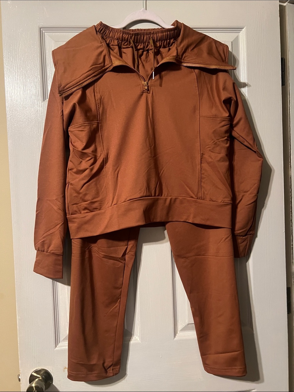 Amazon Women's Rust Orange Two-Piece Lounge Set